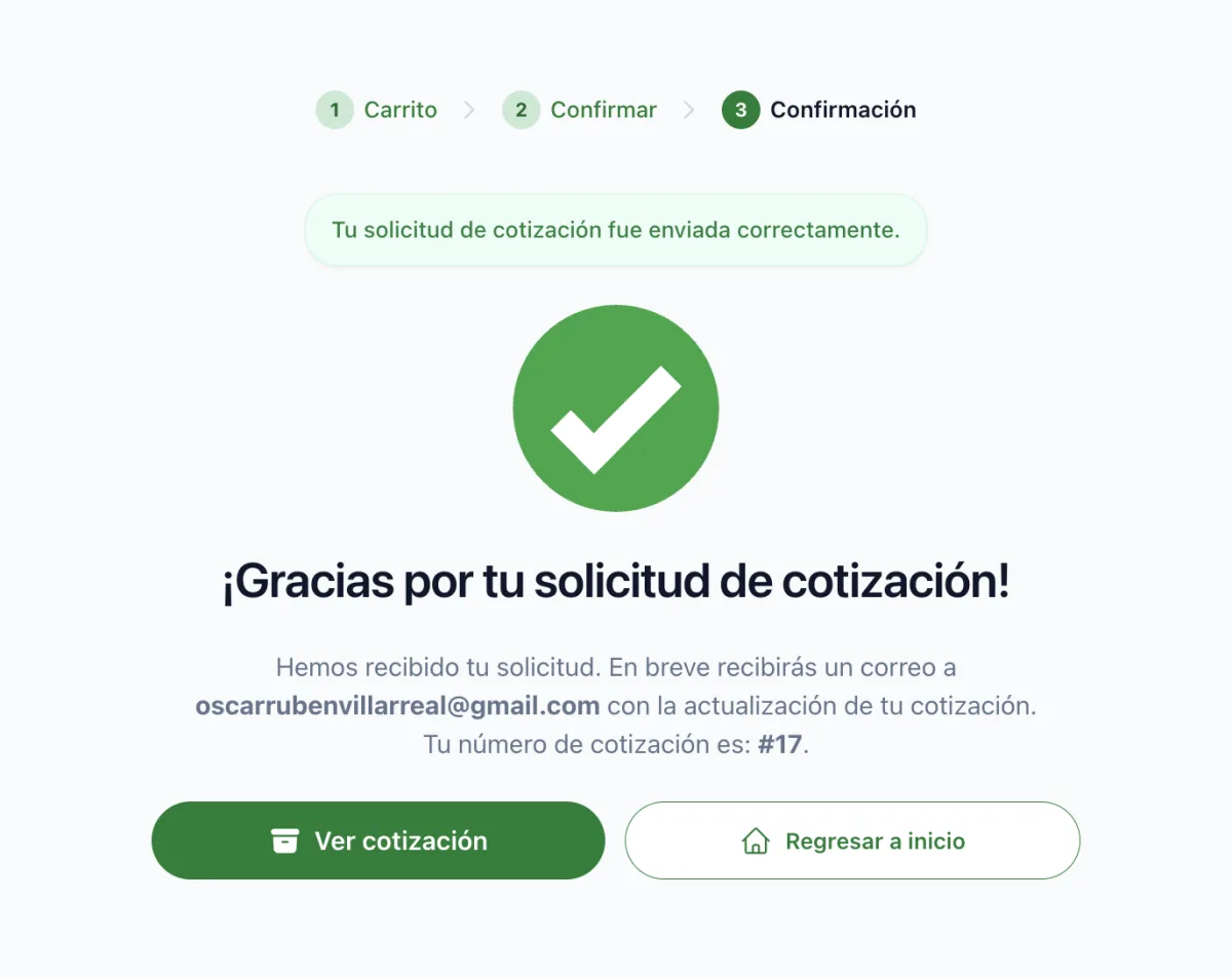 Envía la cotización